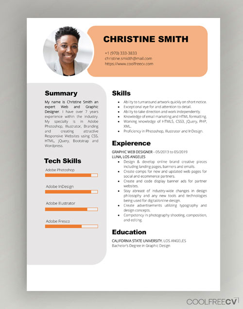 template4 Resume Template Four